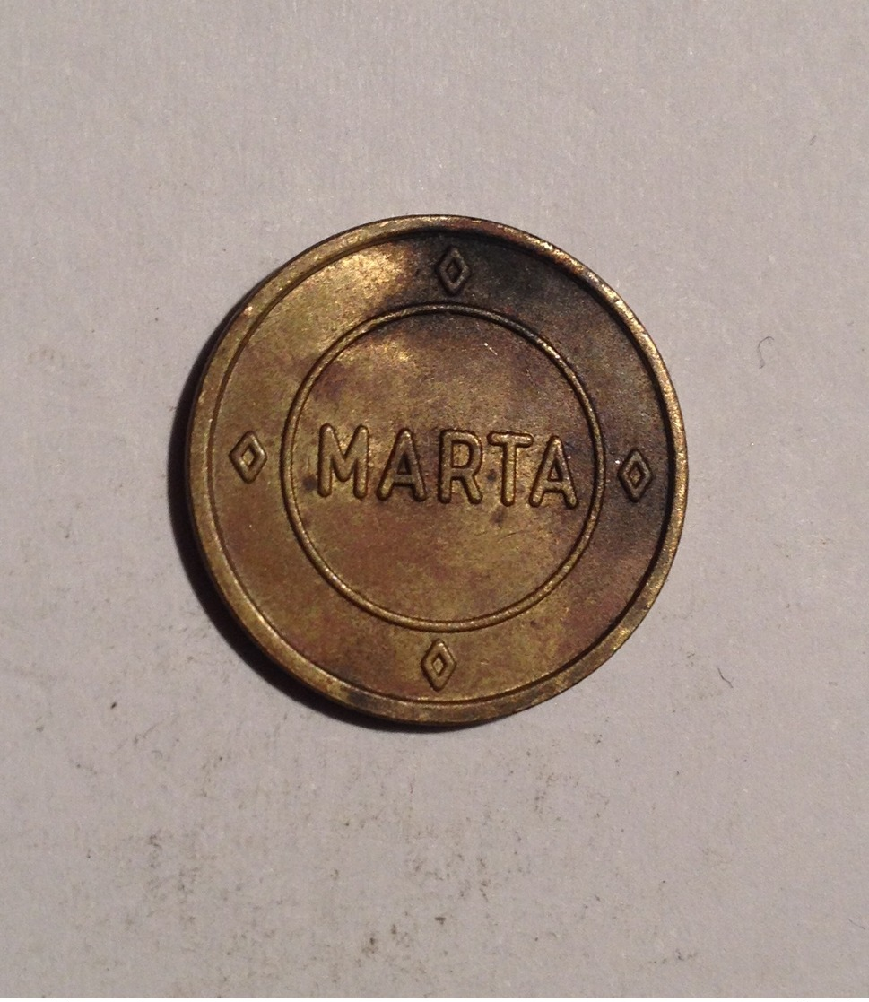 TOKEN JETON GETTONE TRASPORTO TRANSIT GOOD FOR ONE FARE MARTA ATLANTA - Monedas/ De Necesidad