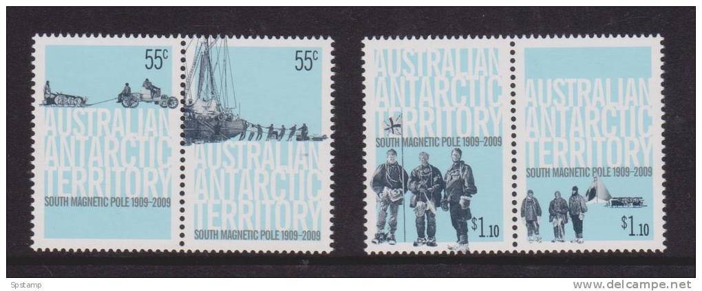 Australian Antarctic Territory 2009 South Magnetic Pole Set 4 In Joined Pairs MNH - Nuovi