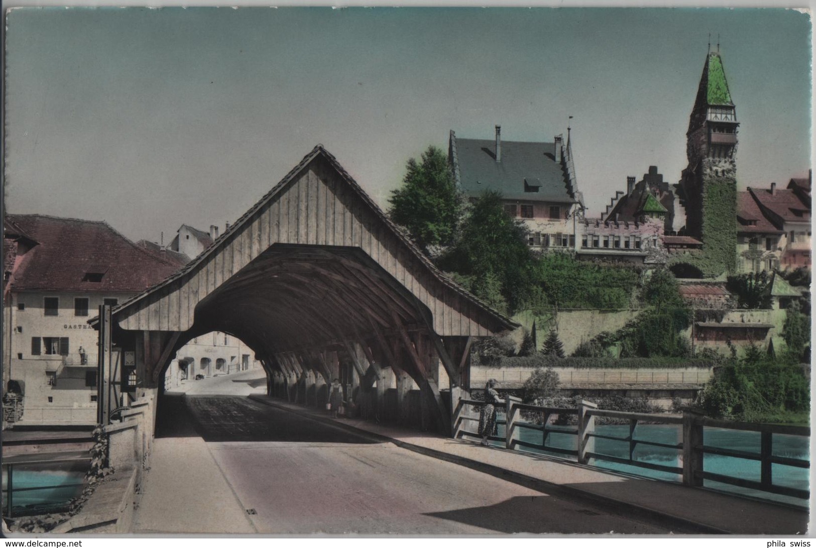 Bremgarten - Holzbrücke, Animee - Photoglob - Bremgarten