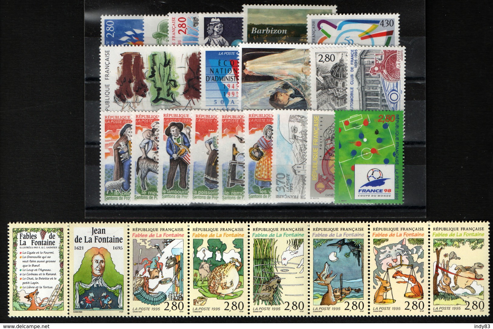 France - 1995 Année Complète YT N° 2918 à 2985 (65 Timbres Neufs **) - 1990-1999