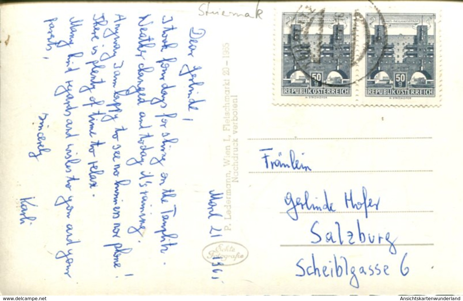 003675 Schigebiet Tauplitzalm, Linzer Tauplitzhaus Geg. Dachstein 1961 - Tauplitz
