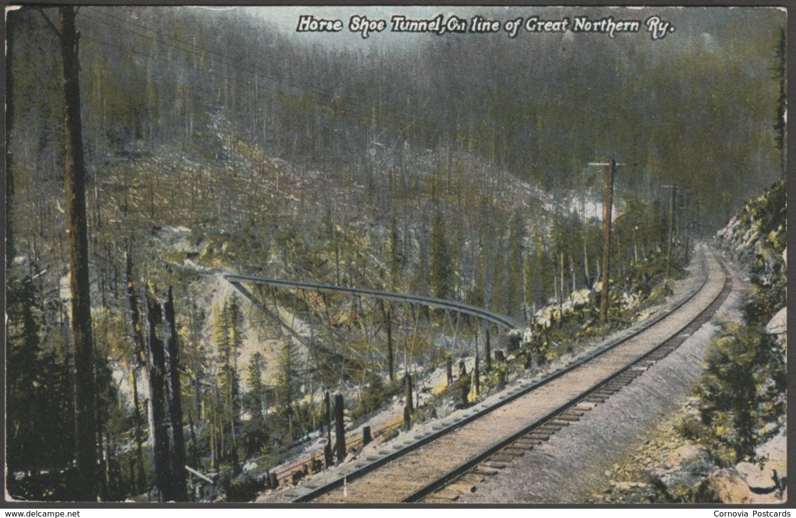 Horse Shoe Tunnel, Great Northern Railway, Washington, 1908 - Trattner Postcard - Other & Unclassified