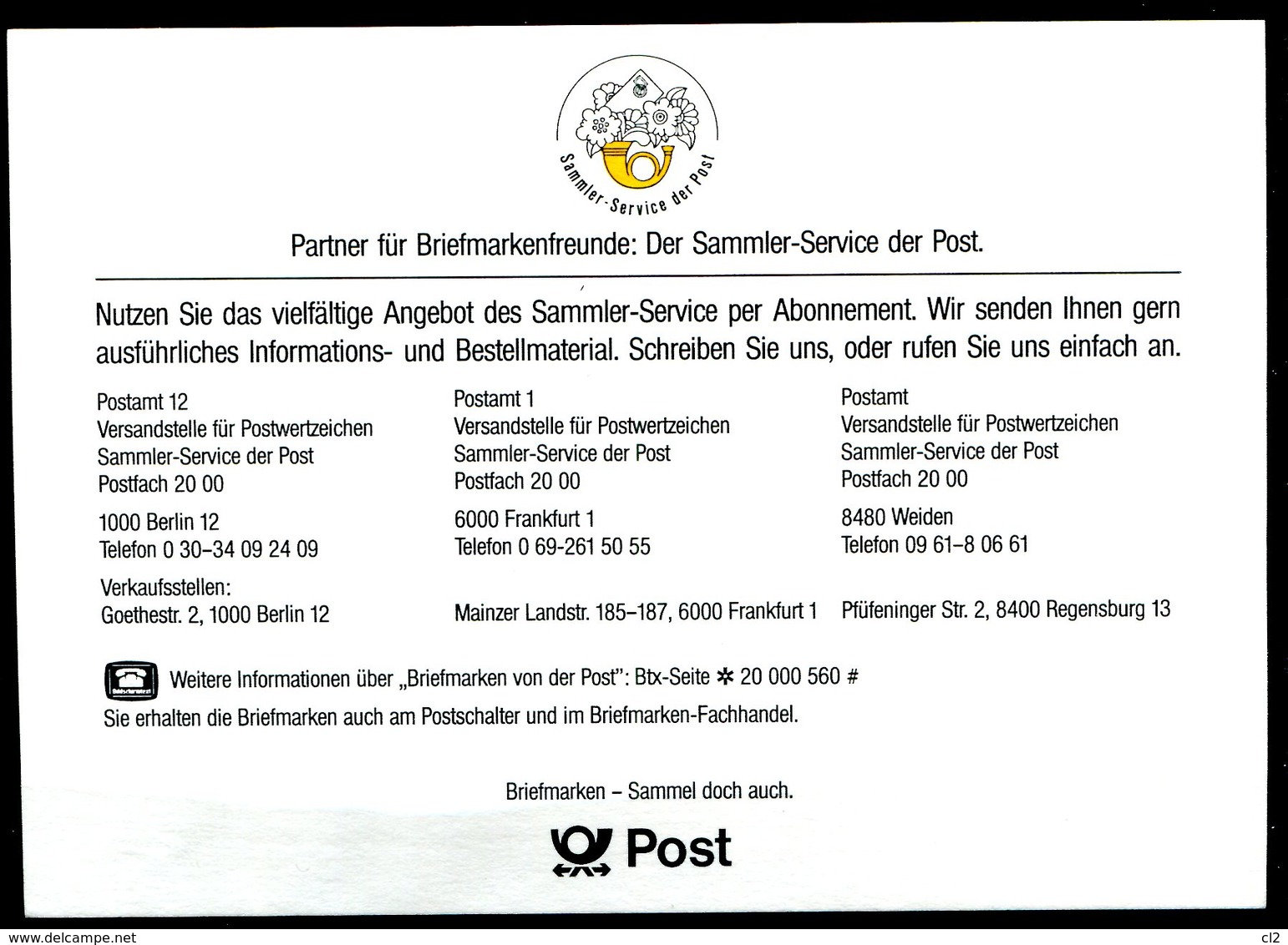 BERLIN - 20.2.1988 - Mi 772-775 - Y&T 734-737 - Alle Wälhen Die Schonste Briefmarke Des Jahres 1987 - Macchine Per Obliterare (EMA)