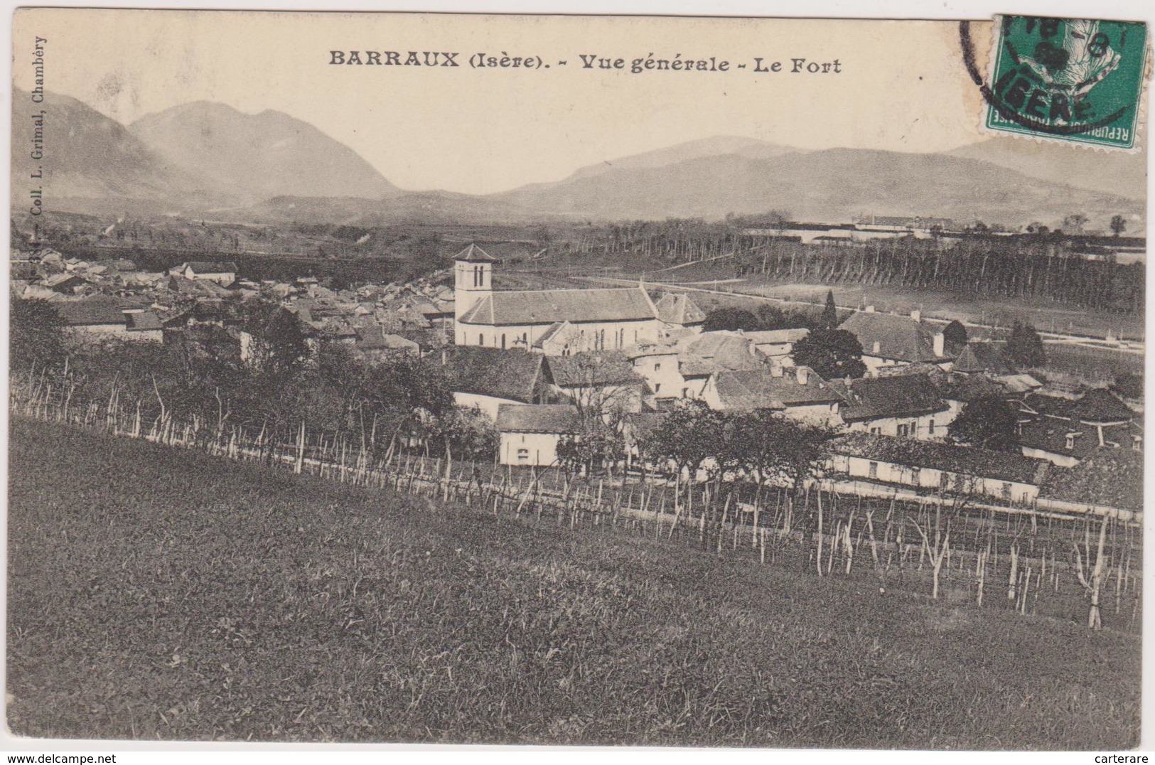 Isère,barraux,prés De Grenoble,vue Sur Le Fort,le Vignoble,le Plateau ,collection Grimal - Barraux