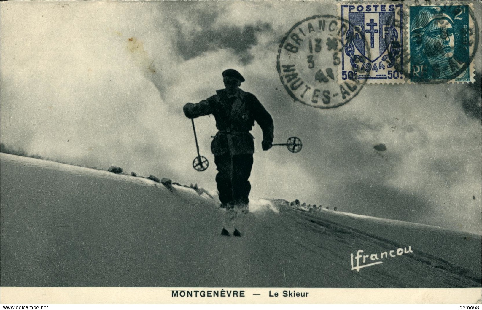 MONTGENEVRE Le Skieur Ed Lfrancou - Autres & Non Classés