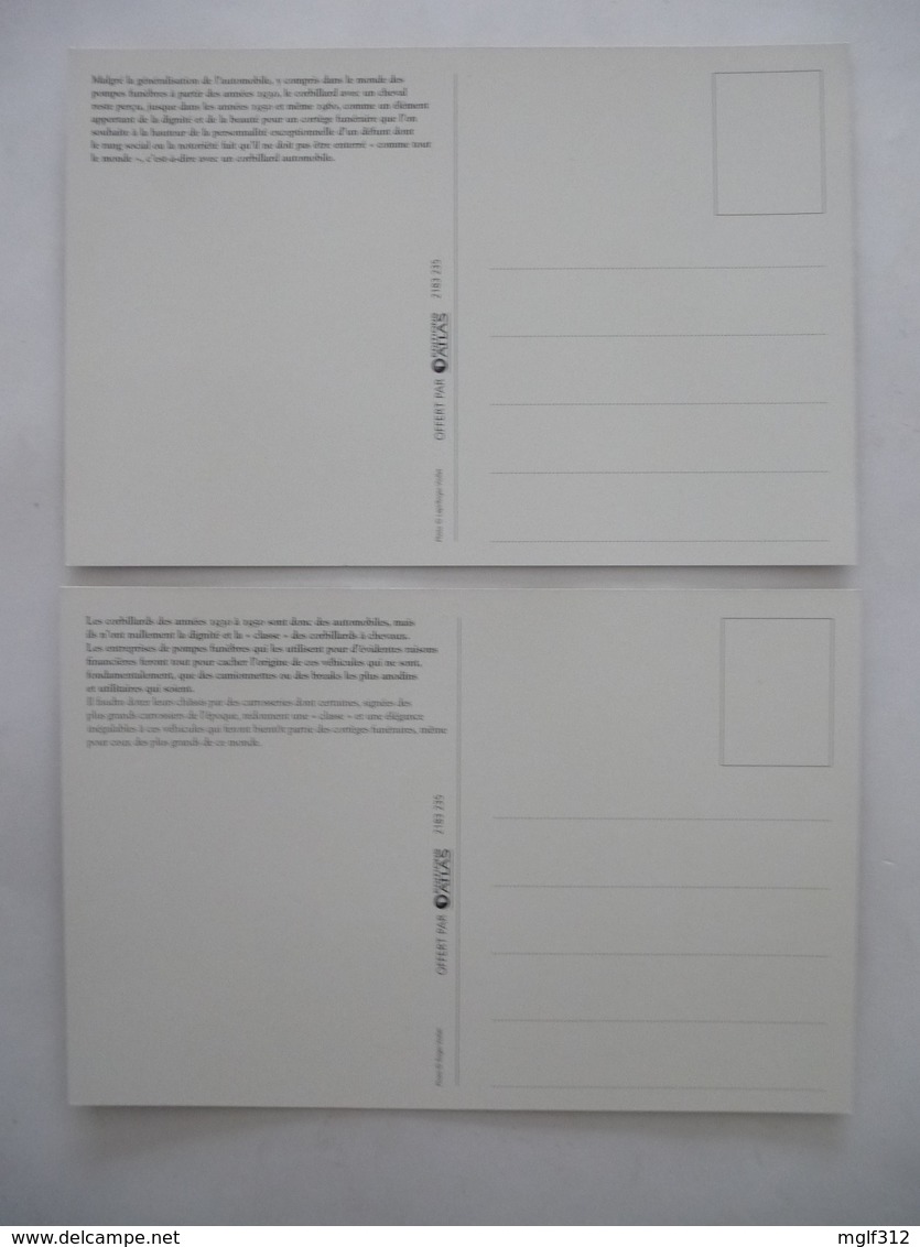 CORBILLARDS LOT De 2 CPM : STAINS En 1955 - Paris Obsèques Sacha GUITRY En 1957 - Editions Atlas - Détails Voir Scans - Autres & Non Classés