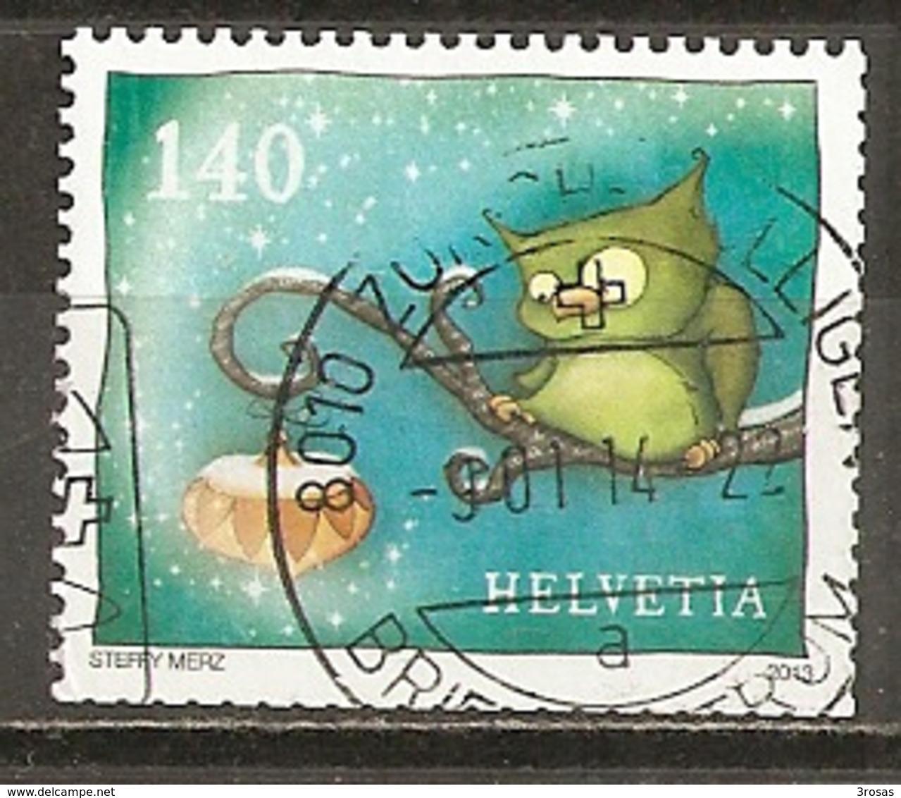 Suisse Switzerland 2013dessin Anime Avec Hibou Cartoon With Owl Obl - Used Stamps