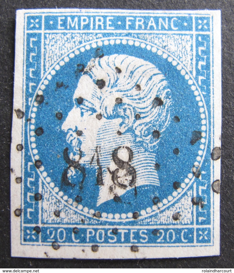 LOT R1752/156 - NAPOLEON III N°14A - PC 818 : LA CHATRE (Indre) ☛ INDICE 3 - 1853-1860 Napoleon III