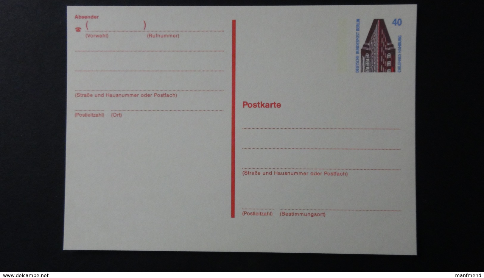 Germany - Berlin - 1989 - MI: P 129* - Look Scan - Cartes Postales - Neuves