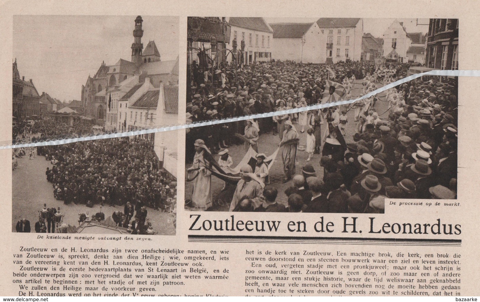 ZOUTLEEUW...1934...ZOUTLEEUW EN DE H. LEONARDUS - Non Classificati