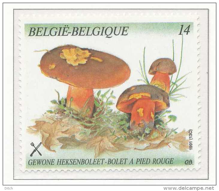 D- [153140] **/Mnh-[2420] Belgique 1991, Végétaux, Champignon, Bolet à Pied Rouge, Du Carnet 21, SNC - Champignons