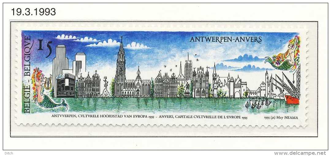 D- [153314] **/Mnh-N° 2495, Anvers 93 Antwerpen, Capitale Culturelle De L'Europe, Vue Panoramique, SNC - Unused Stamps