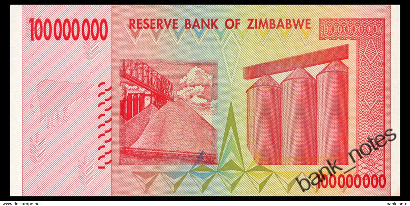 ZIMBABWE 100 MIO DOLLARS 2008 Pick 80 Unc - Zimbabwe