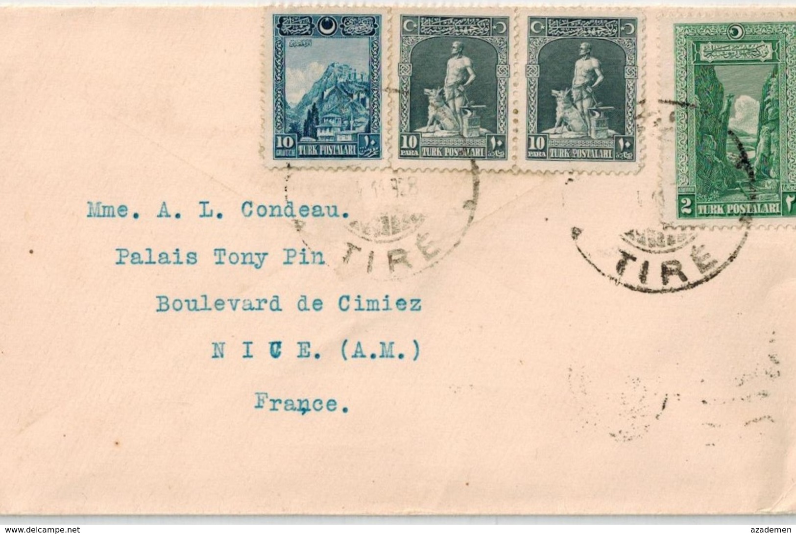 Lettre De TIRE Pour La France 1928. - Storia Postale