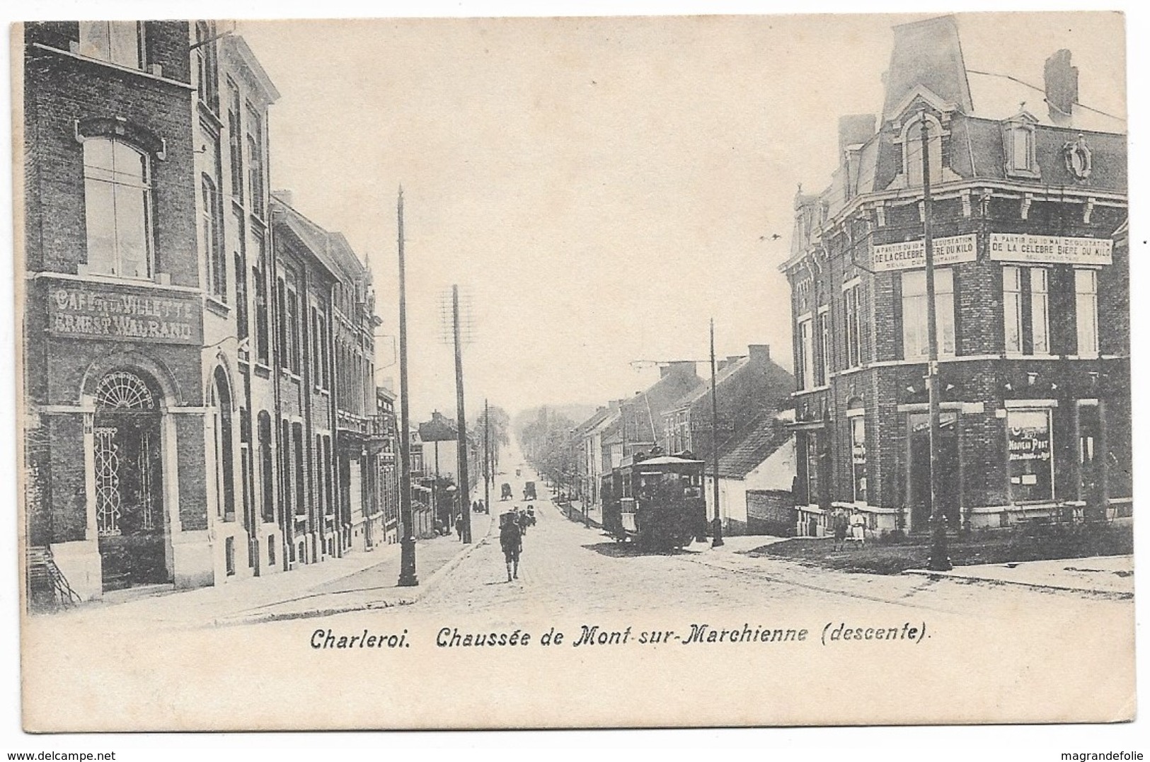 CPA PK  CHARLEROI  CHAUSSEE DE MONT SUR MARCHIENNE  DESCENTE  CARTE ANIMEE - Autres & Non Classés