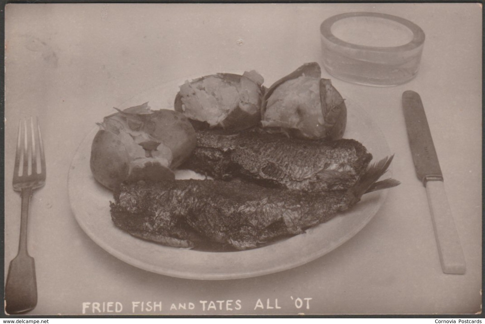 Fried Fish And Tates All 'ot, 1908 - Philp's RP Postcard - Other & Unclassified