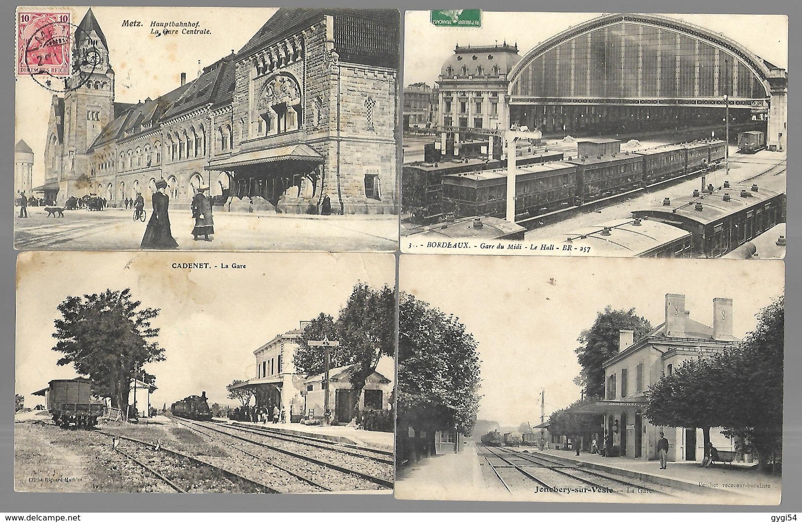 100 Gares  avec train ou sans train petite gare ou grande elles sont authetiques aucune reproduction