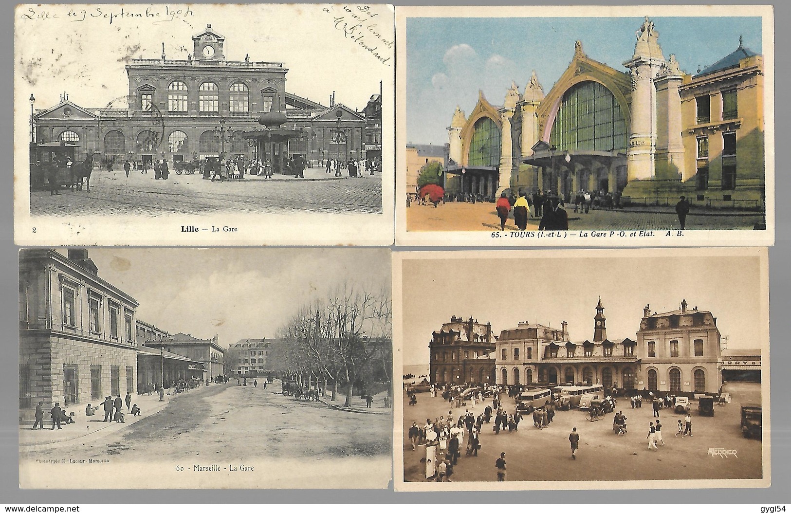 100 Gares  avec train ou sans train petite gare ou grande elles sont authetiques aucune reproduction