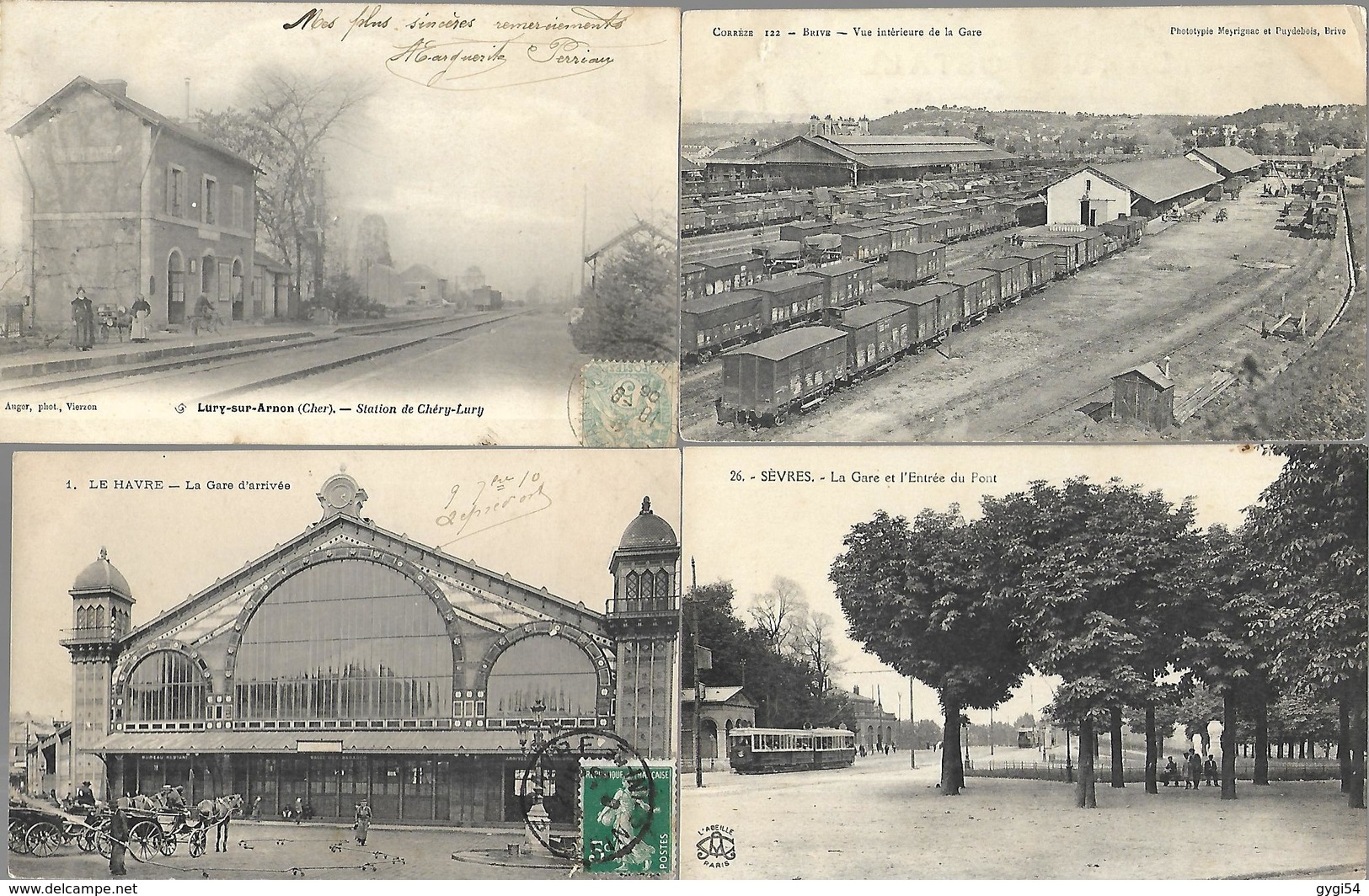 100 Gares  avec train ou sans train petite gare ou grande elles sont authetiques aucune reproduction