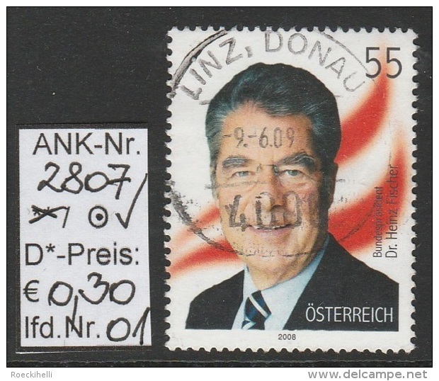 7.10.2008 - SM "70. Geburtstag Von BP Dr. Heinz Fischer" - O Gestempelt  - Siehe Scan  (2807o 01) - Gebraucht