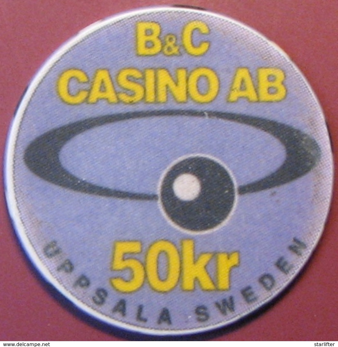 50Kr Casino Chip. Casino AB, Uppsala, Sweden. G81. - Casino