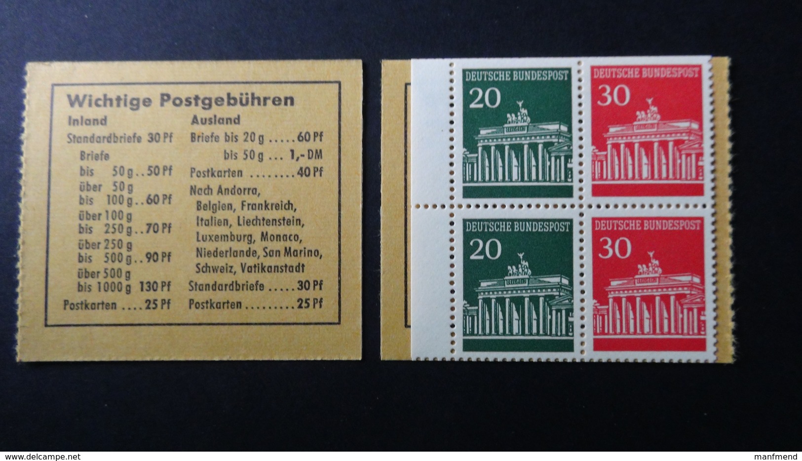 Germany - 1968 - Mi:DE MH14**MNH - Look Scan - 1951-1970