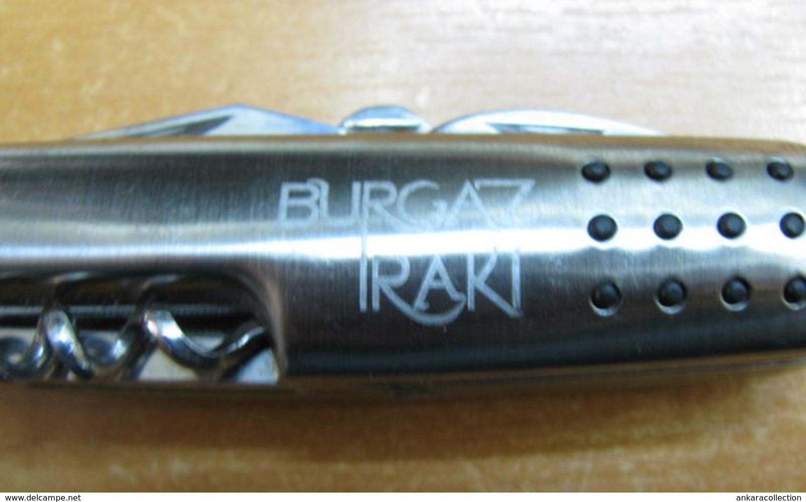 AC - BURGAZ RAKI STEEL POCKET KNIFE, BOTTLE OPENER, CORKSCREW, SCISSORS ​9 FUNCTIONS - Ancient Tools