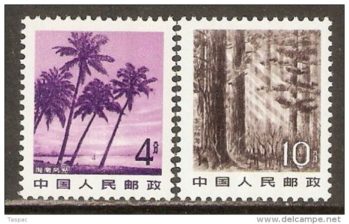 China P.R. 1982 Mi# 1831-1832 Y A ** MNH - With Phosphor - Definitives / Landscapes - Nuovi