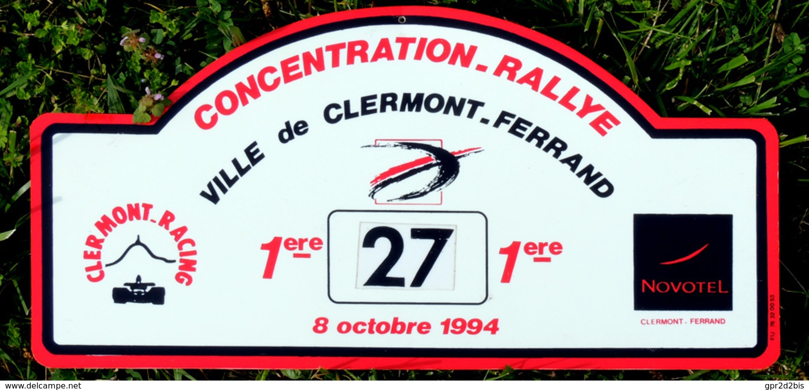 1° Rallye Concentration De Clermont-Ferrand 1994 Novotel Clermont-Racing - Rallyeschilder