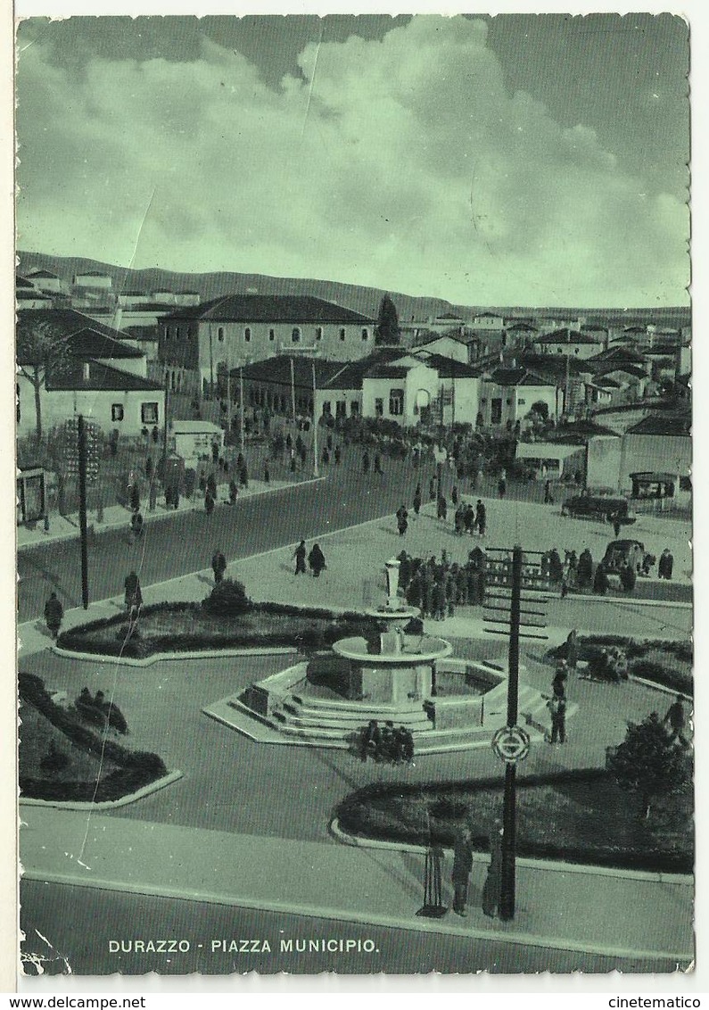 SHQIPËRIA: Durrës - Sheshi Bashkia / ALBANIA: Durazzo - Piazza Municipio Annullo "Uff. Concentram. Posta Militare - 402" - Albania