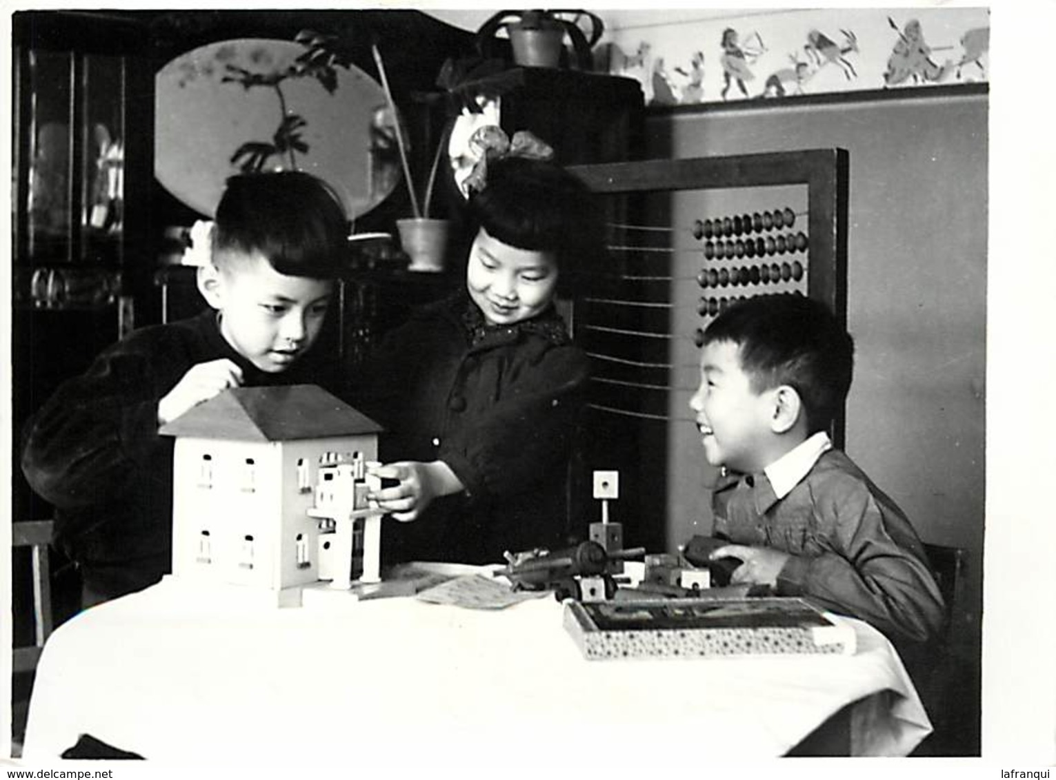 Gd Format -ref  X31- Chine -china - 1956- Photo - Format - Size 15cms X11cms - Enfants - Children   - - Places