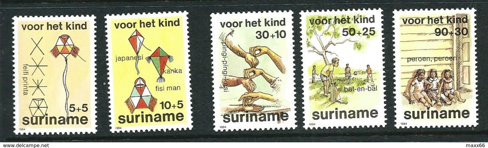 SURINAME MNH - 1984 Child Welfare - Vari Cent - Michel SR 1108 1112 - Suriname