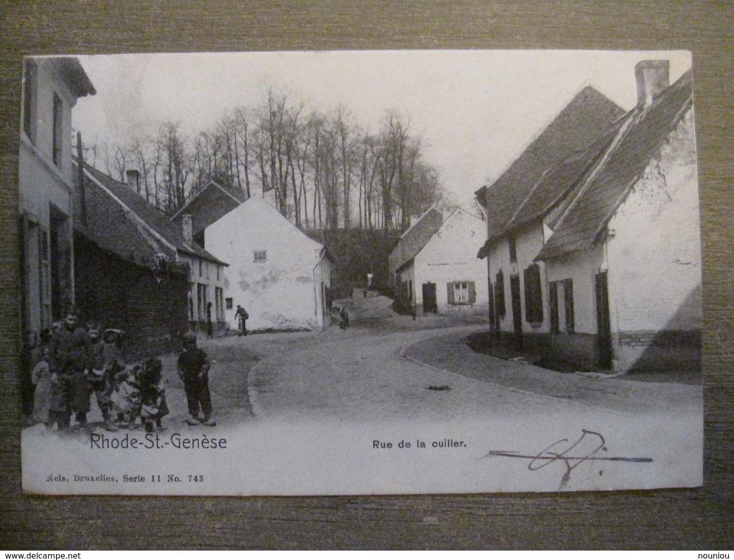 Cpa Rhode-Saint-Genèse St-Genesius-Rode - Rue De La Cuiller - Nels 11 743 - Animation - 1904 - Rhode-St-Genèse - St-Genesius-Rode