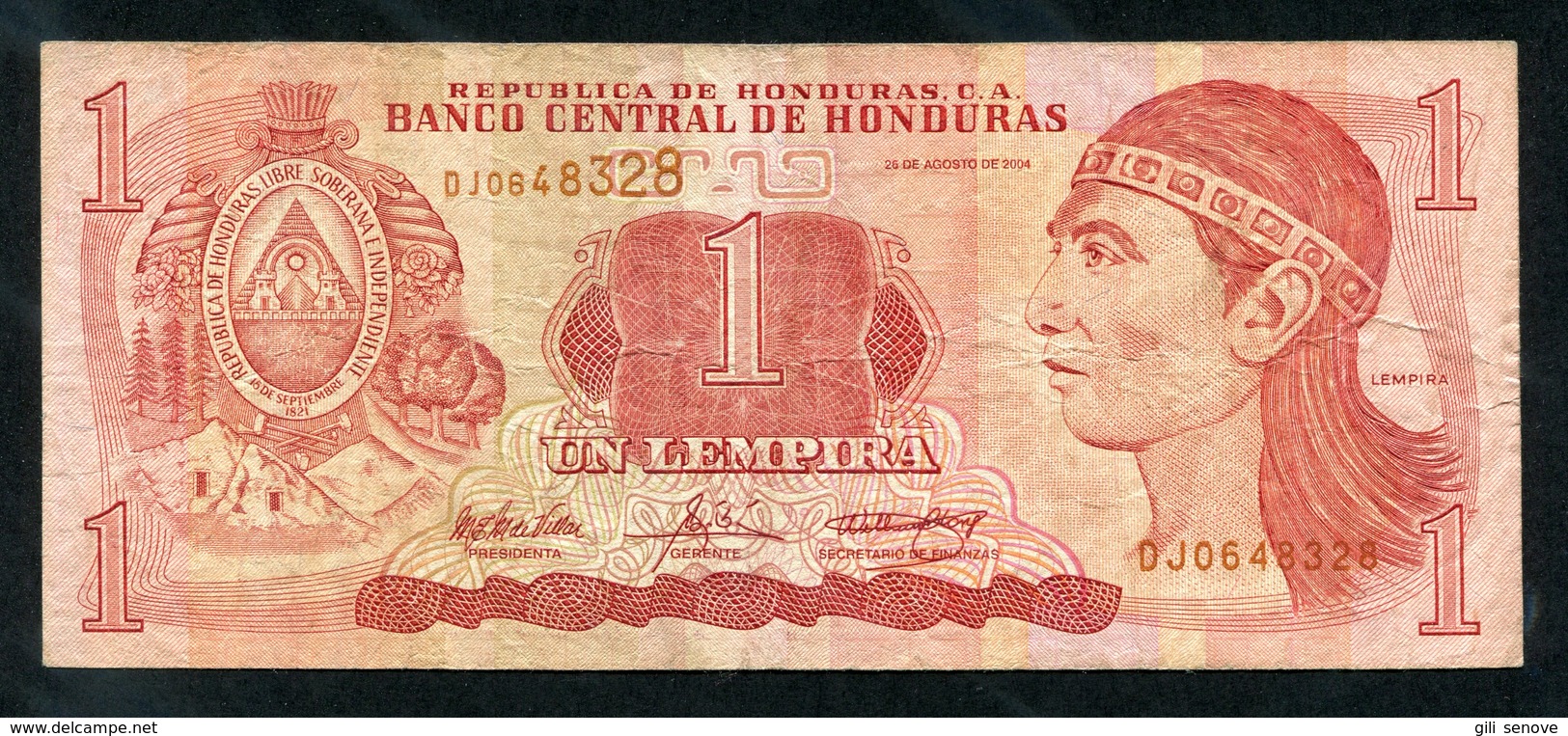HONDURAS 1 LEMPIRA BANKNOTE, 2004 - Honduras