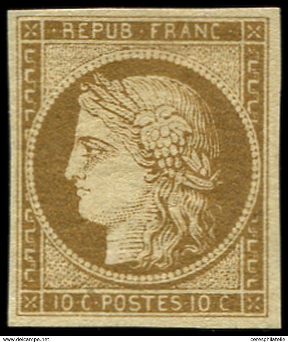 * EMISSION DE 1849 1a   10c. Bistre-brun, Ch. Légère, Grande Fraîcheur, TTB. C - 1849-1850 Cérès