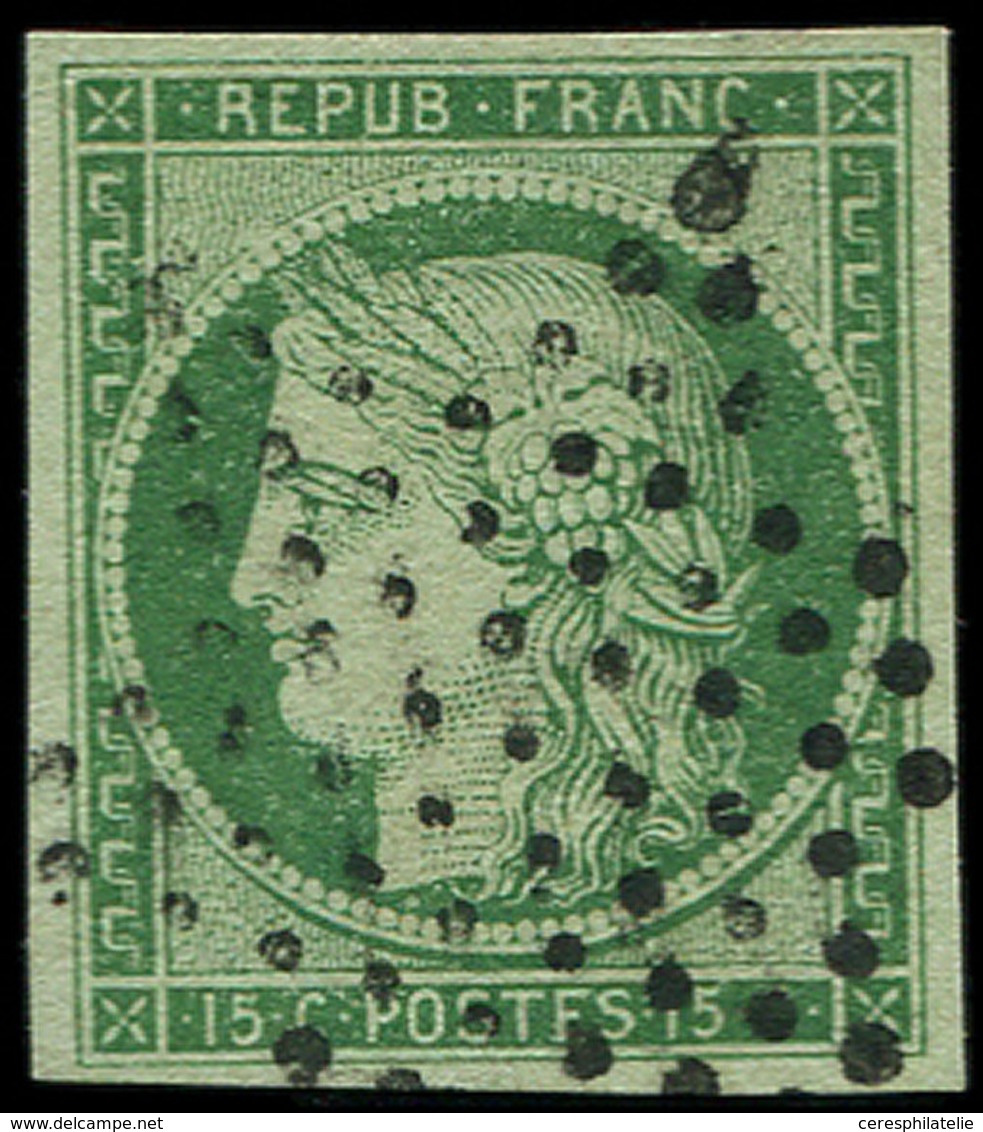 EMISSION DE 1849 2    15c. Vert, Oblitéré ETOILE, TTB - 1849-1850 Cérès