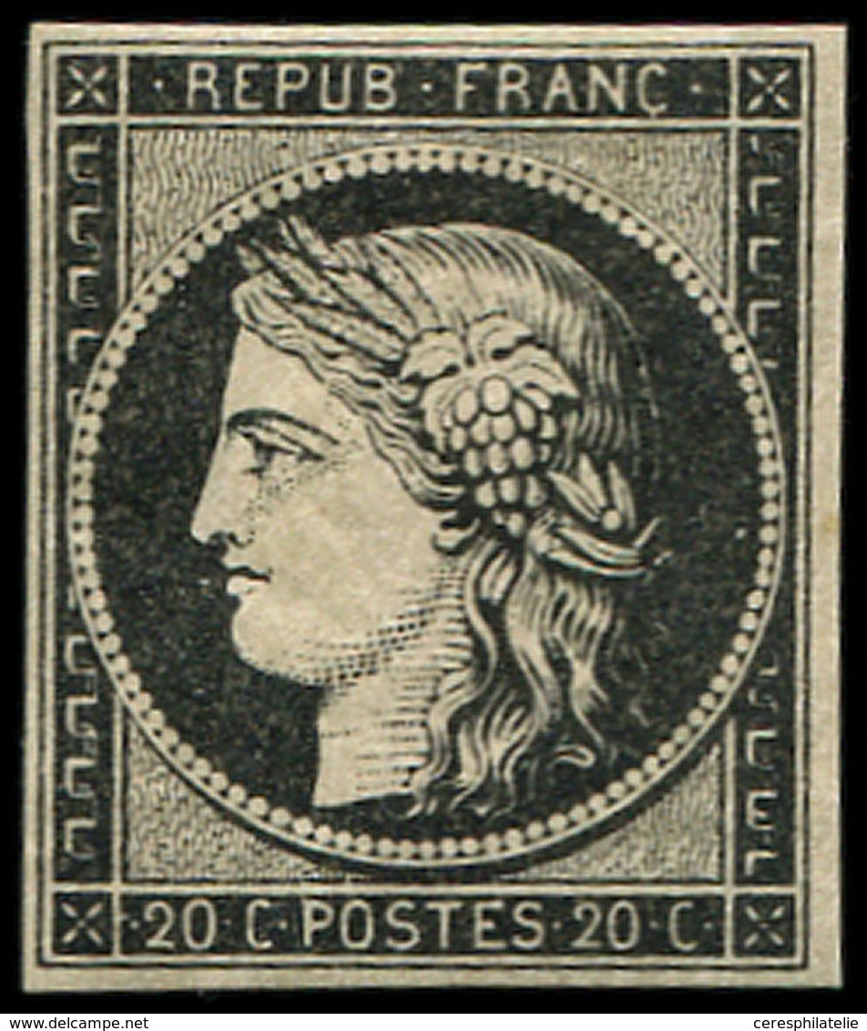 ** EMISSION DE 1849 3a   20c. Noir Sur Blanc, Frais Et TB. C - 1849-1850 Cérès