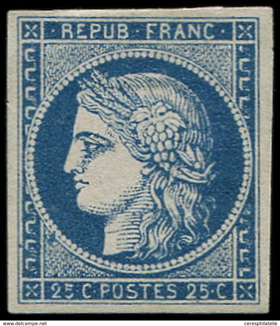 (*) EMISSION DE 1849 4    25c. Bleu, TB. C Et Br - 1849-1850 Ceres