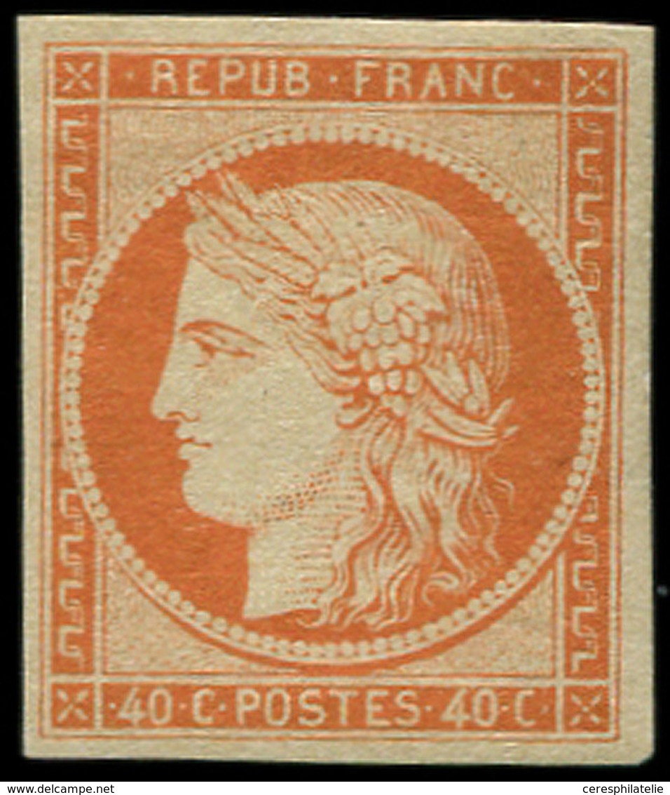 * EMISSION DE 1849 5    40c. Orange, Très Frais Et TB. C - 1849-1850 Cérès