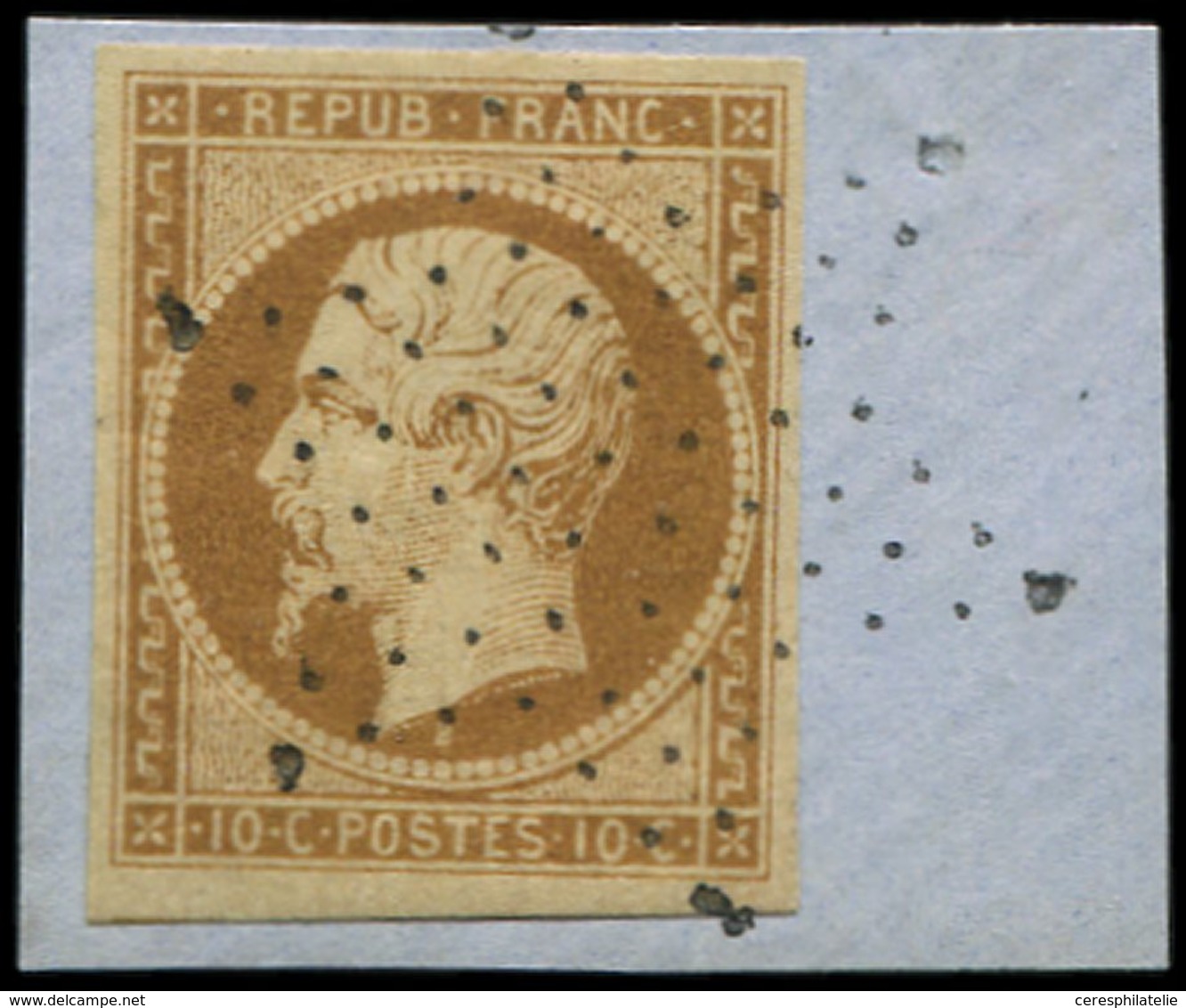 PRESIDENCE 9    10c. Bistre-jaune, Obl. ETOILE S. Fragment, TB. J - 1852 Louis-Napoléon