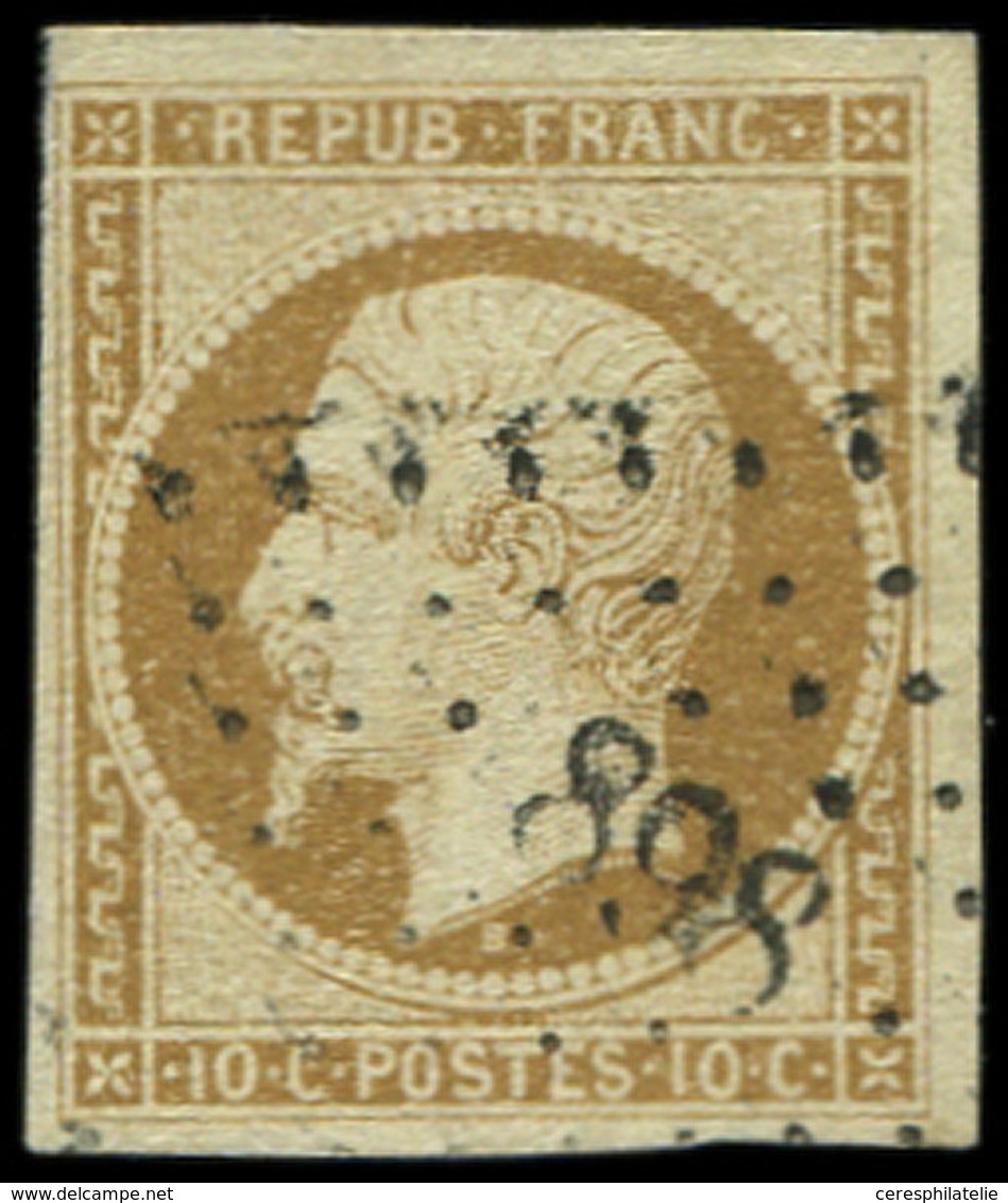 PRESIDENCE 9    10c. Bistre-jaune, Obl. PC 898, TB. Br - 1852 Luigi-Napoleone