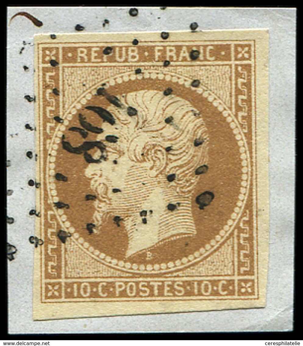 PRESIDENCE 9a   10c. Bistre-brun, Obl. PC 108 Sur Fragt, TTB - 1852 Luigi-Napoleone