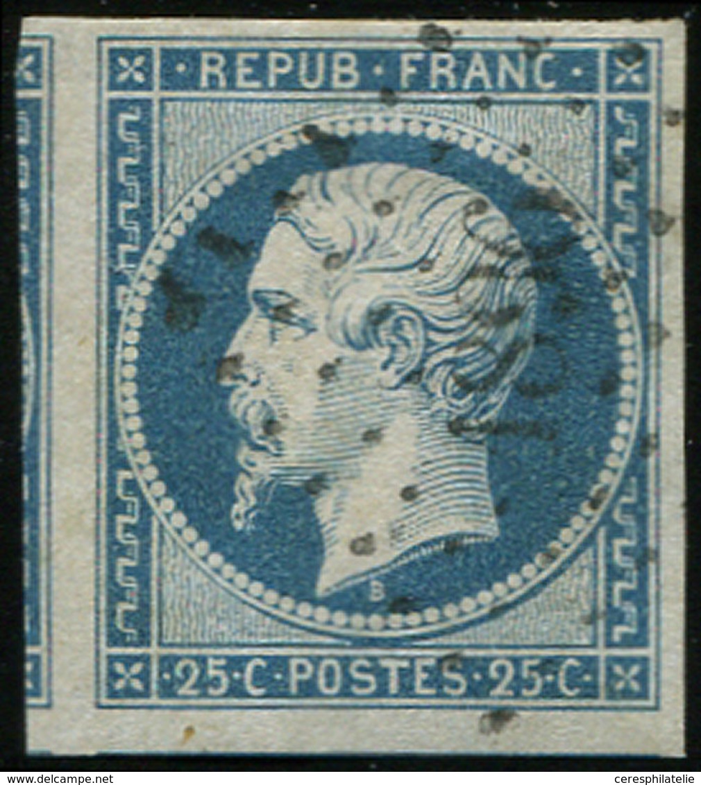 PRESIDENCE 10   25c. Bleu, Obl. PC 1896, Voisin à Gauche, TTB/Superbe - 1852 Louis-Napoléon