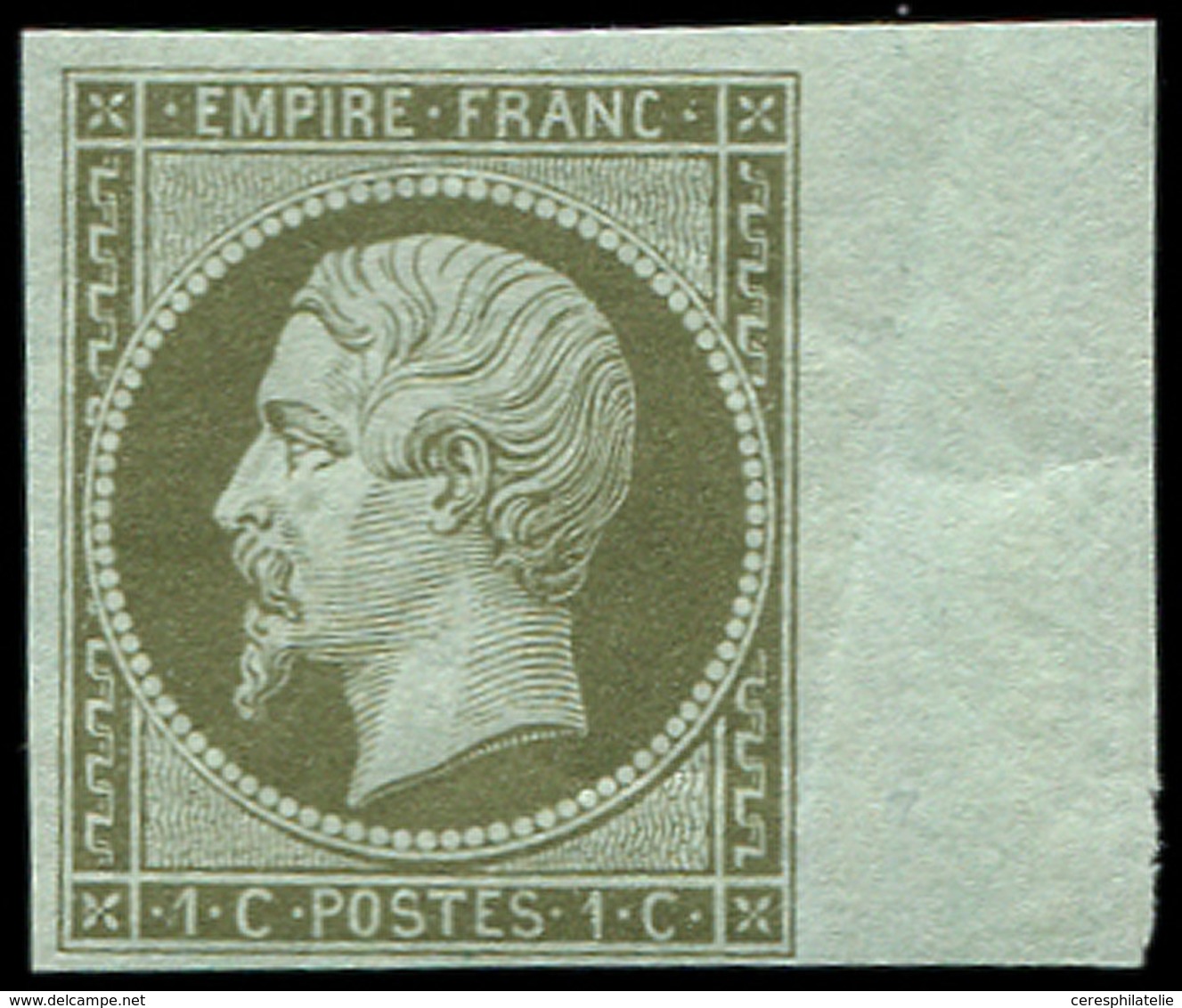 ** EMPIRE NON DENTELE 11    1c. Olive, Bdf, TB - 1853-1860 Napoleone III