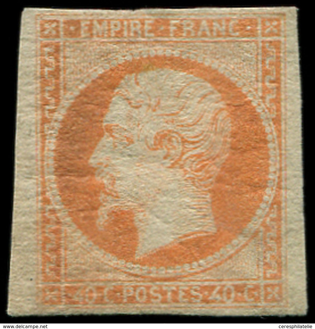 * EMPIRE NON DENTELE 16   40c. Orange, 2 Grandes Marges, TB - 1853-1860 Napoleon III