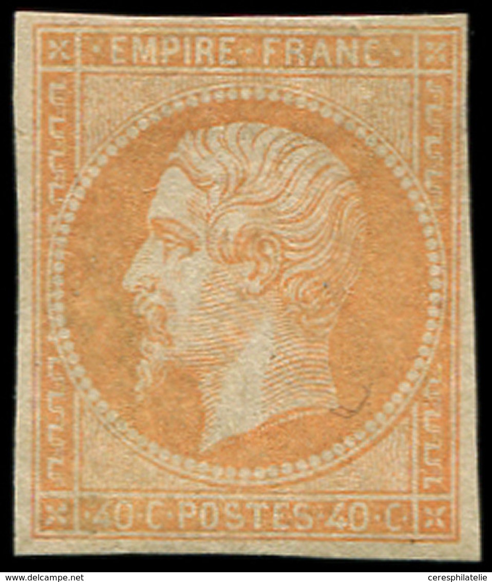 * EMPIRE NON DENTELE 16j  40c. Orange Pâle, TB - 1853-1860 Napoleon III