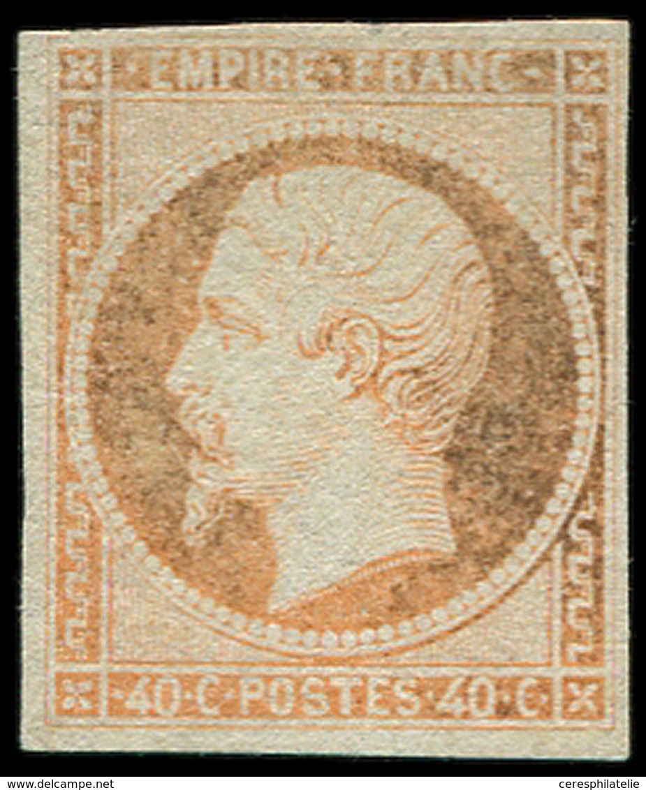 (*) EMPIRE NON DENTELE 16   40c. Orange, Couleur Oxydée, TB - 1853-1860 Napoleon III