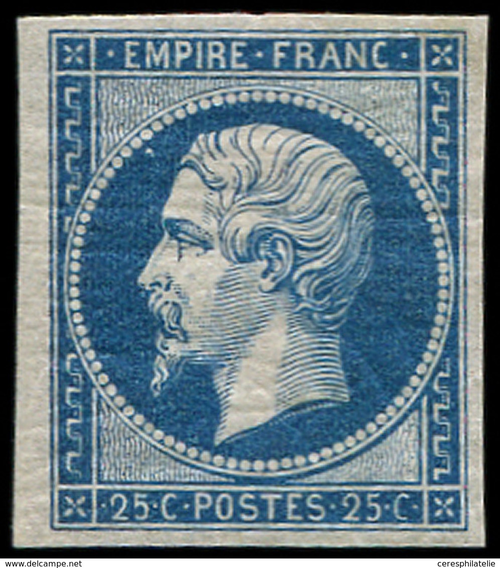 ** EMPIRE NON DENTELE R15c 25c. Bleu, REIMPRESSION, Fraîcheur Postale, TB - 1853-1860 Napoleon III