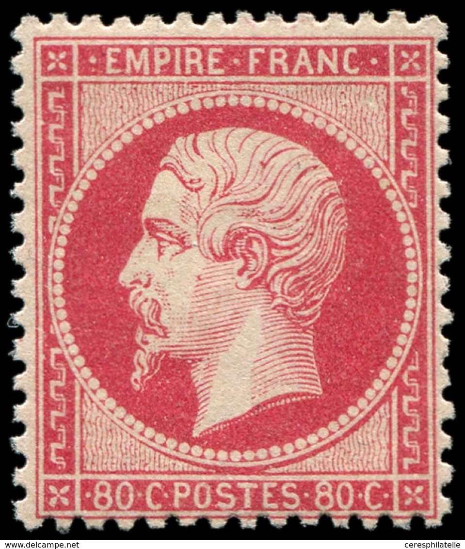 ** EMPIRE DENTELE 24   80c. Rose, Fraîcheur Postale, TTB - 1862 Napoleon III