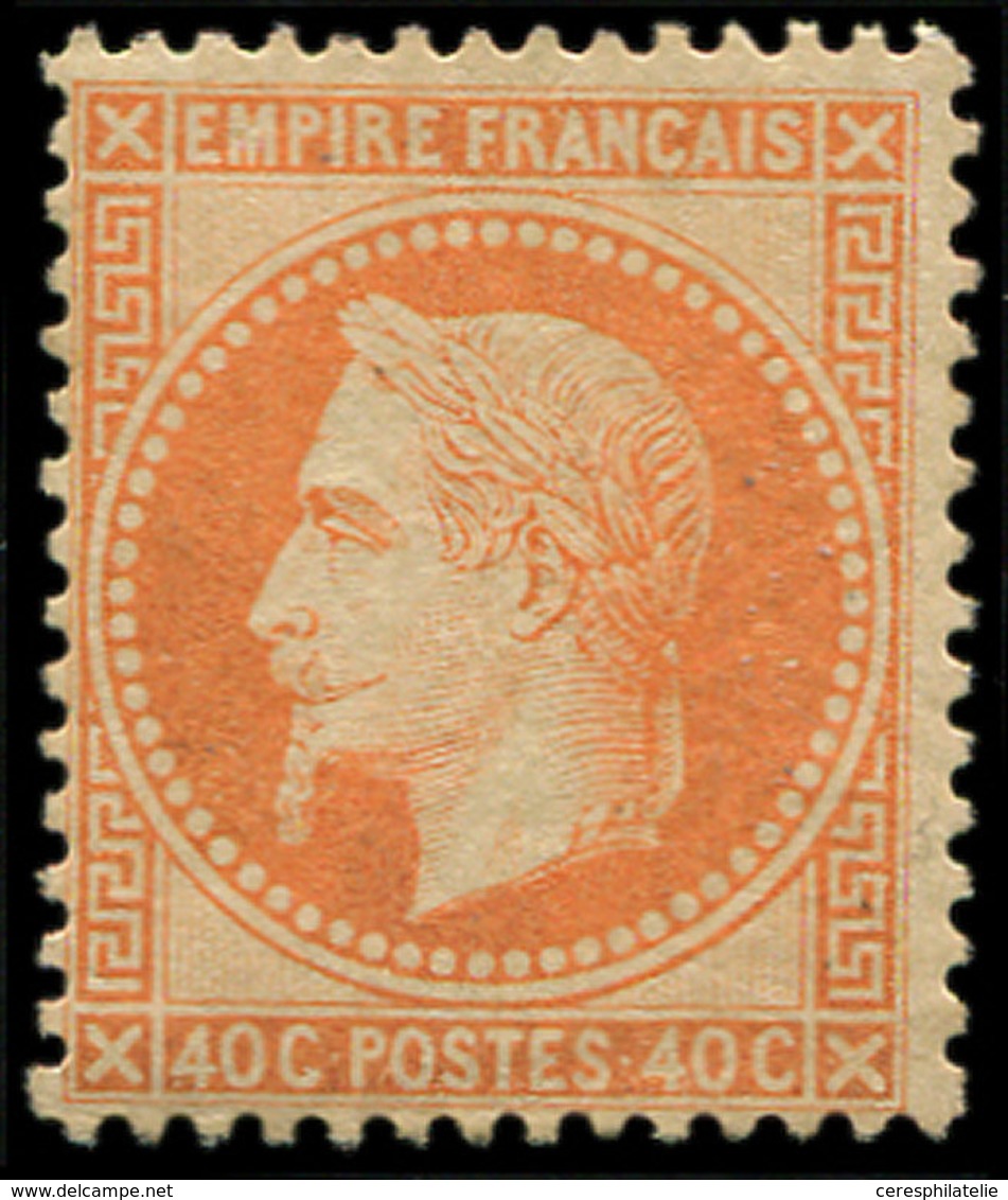 * EMPIRE LAURE 31   40c. Orange, Inf. Trace De Ch., Quasiment **, TB - 1863-1870 Napoleon III With Laurels